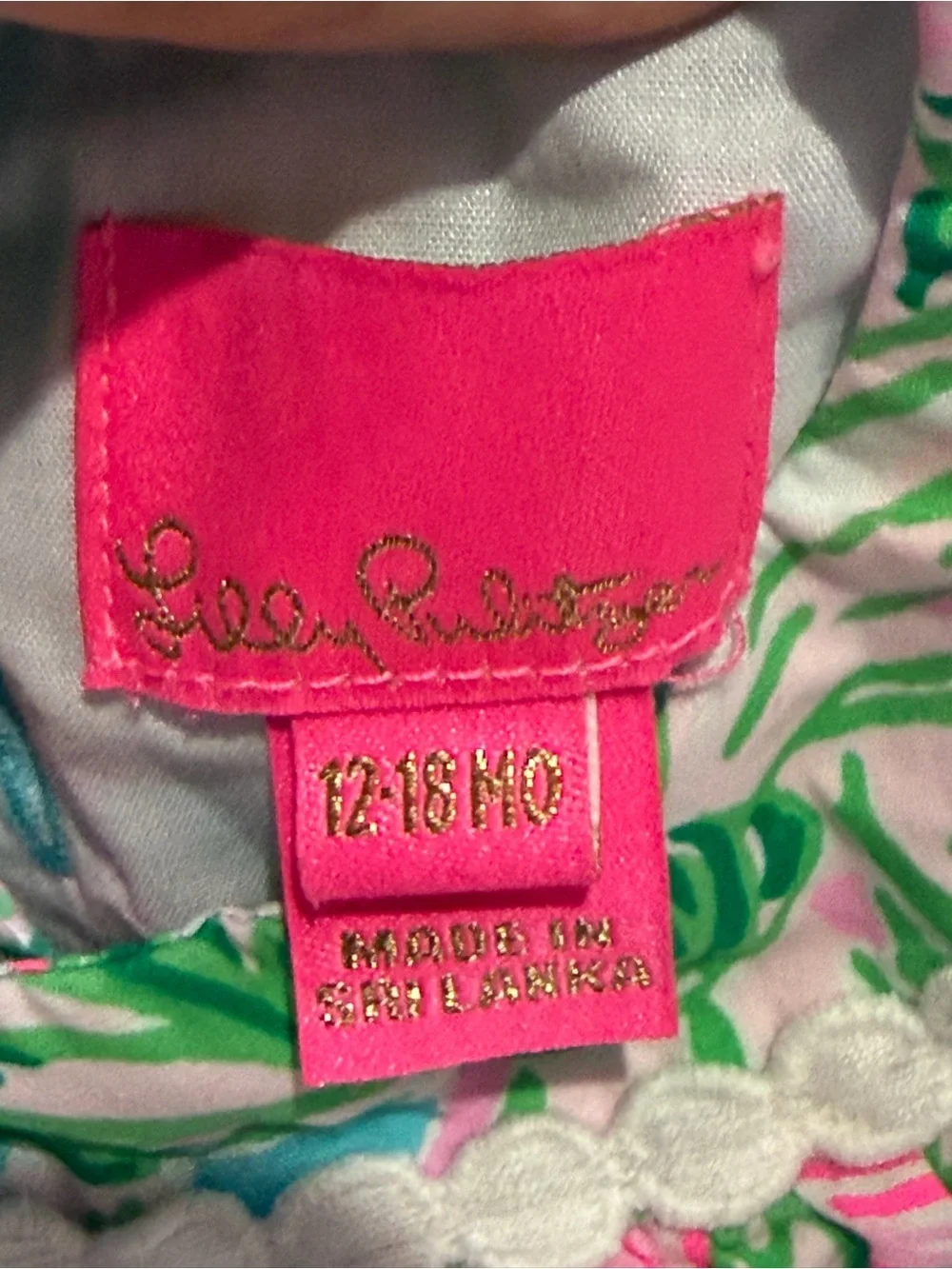 Lilly Pulitzer Set Baby 12-18M Paloma Floral Bubble Dress And Bloomer